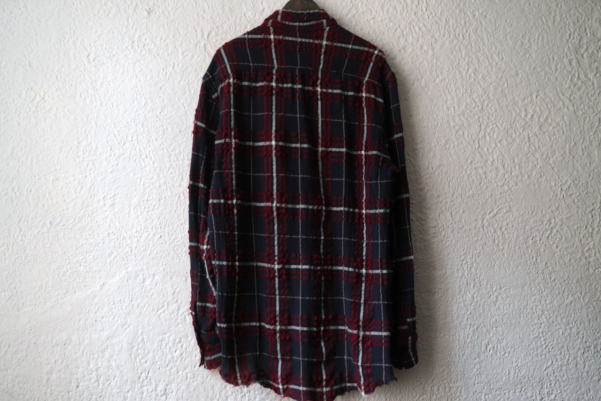 19AW コットンウールチェックシャツコート / ARCHIVIO J.M.Ribot(アルキヴィオ J.M.リボット)