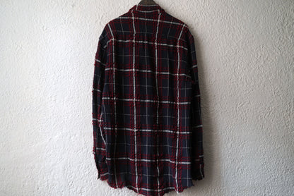 19AW コットンウールチェックシャツコート / ARCHIVIO J.M.Ribot(アルキヴィオ J.M.リボット)