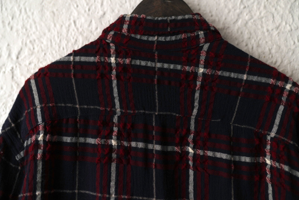 19AW コットンウールチェックシャツコート / ARCHIVIO J.M.Ribot(アルキヴィオ J.M.リボット)