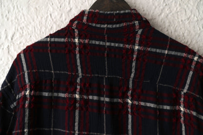 19AW コットンウールチェックシャツコート / ARCHIVIO J.M.Ribot(アルキヴィオ J.M.リボット)