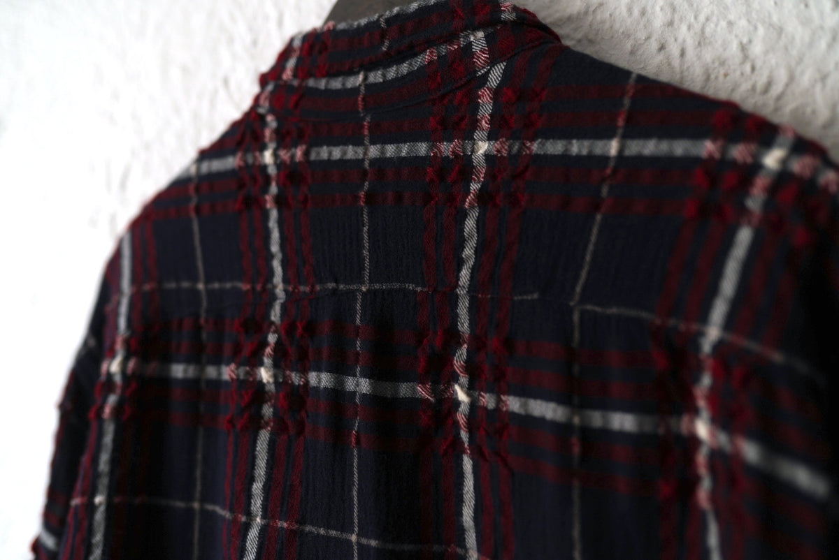 19AW コットンウールチェックシャツコート / ARCHIVIO J.M.Ribot(アルキヴィオ J.M.リボット)