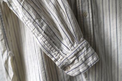 22SS SCALLOPED SHIRT ヴィンテージフレンチコットンストライプシャツ / OLIVER CHURCH(オリバーチャーチ)