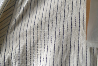 22SS SCALLOPED SHIRT ヴィンテージフレンチコットンストライプシャツ / OLIVER CHURCH(オリバーチャーチ)