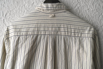 22SS SCALLOPED SHIRT ヴィンテージフレンチコットンストライプシャツ / OLIVER CHURCH(オリバーチャーチ)