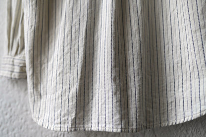 22SS SCALLOPED SHIRT ヴィンテージフレンチコットンストライプシャツ / OLIVER CHURCH(オリバーチャーチ)