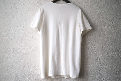 Vネック鹿の子Tシャツ ホワイト / Project by H(プロジェクトバイエイチ)