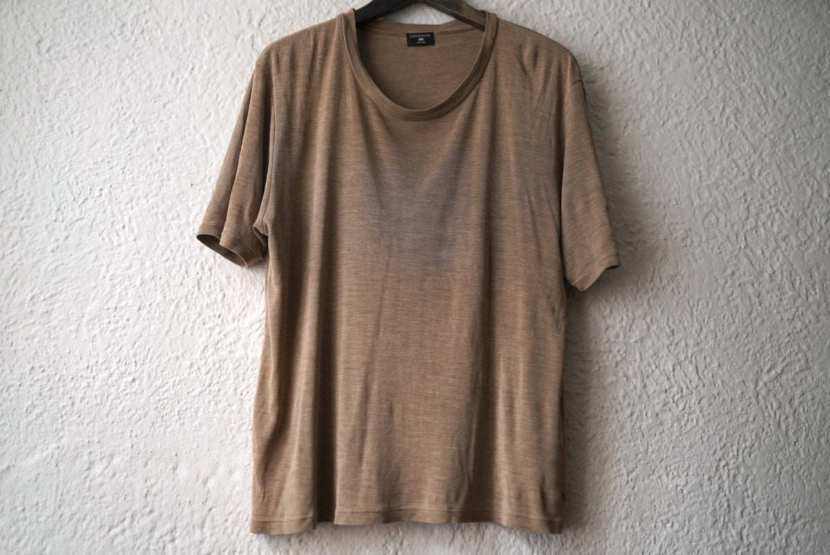 シルクジャージー半袖クルーネックTシャツ ベージュ / OPUS JAPAN(オーパスジャパン)