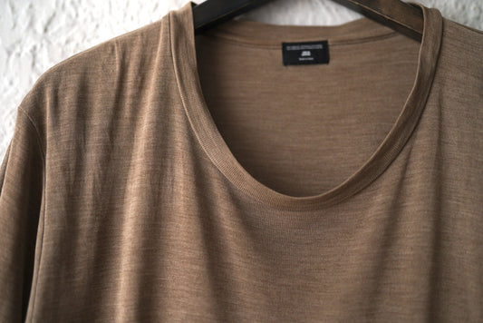 シルクジャージー半袖クルーネックTシャツ ベージュ / OPUS JAPAN(オーパスジャパン)