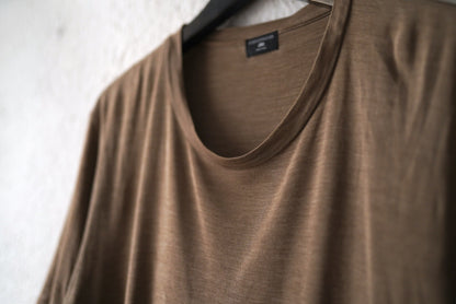 シルクジャージー半袖クルーネックTシャツ ベージュ / OPUS JAPAN(オーパスジャパン)