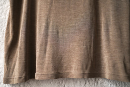シルクジャージー半袖クルーネックTシャツ ベージュ / OPUS JAPAN(オーパスジャパン)