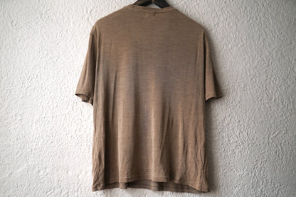 シルクジャージー半袖クルーネックTシャツ ベージュ / OPUS JAPAN(オーパスジャパン)