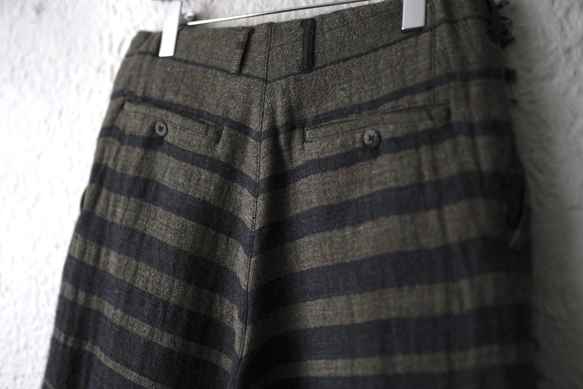 22AW Vertical Gradation Pants ジャガードボーダートラウザーズパンツ / amachi.(アマチ)