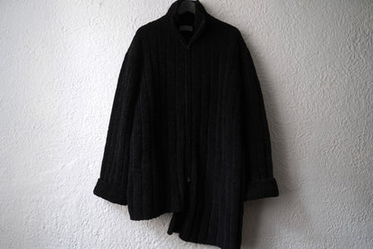 24AW 3G4 RIB ASYMMETRY DRIVERS KNIT アシンメトリードライバーズニットセーター / Yohji Yamamoto POUR HOMME(ヨウジヤマモトプールオム)
