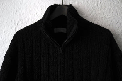 24AW 3G4 RIB ASYMMETRY DRIVERS KNIT アシンメトリードライバーズニットセーター / Yohji Yamamoto POUR HOMME(ヨウジヤマモトプールオム)