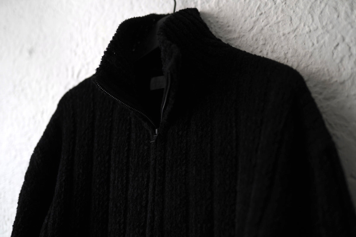 24AW 3G4 RIB ASYMMETRY DRIVERS KNIT アシンメトリードライバーズニットセーター / Yohji Yamamoto POUR HOMME(ヨウジヤマモトプールオム)
