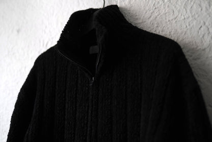 24AW 3G4 RIB ASYMMETRY DRIVERS KNIT アシンメトリードライバーズニットセーター / Yohji Yamamoto POUR HOMME(ヨウジヤマモトプールオム)