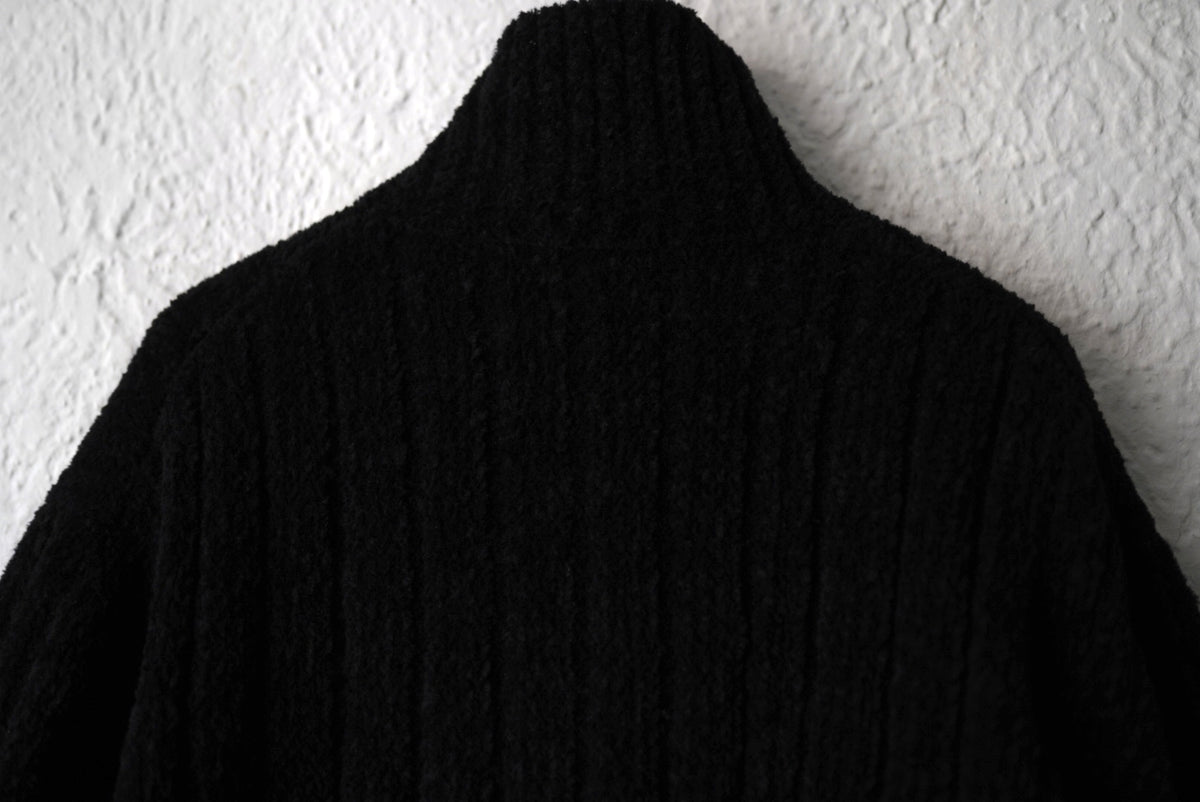 24AW 3G4 RIB ASYMMETRY DRIVERS KNIT アシンメトリードライバーズニットセーター / Yohji Yamamoto POUR HOMME(ヨウジヤマモトプールオム)