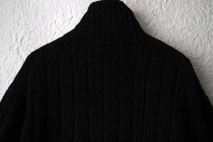 24AW 3G4 RIB ASYMMETRY DRIVERS KNIT アシンメトリードライバーズニットセーター / Yohji Yamamoto POUR HOMME(ヨウジヤマモトプールオム)