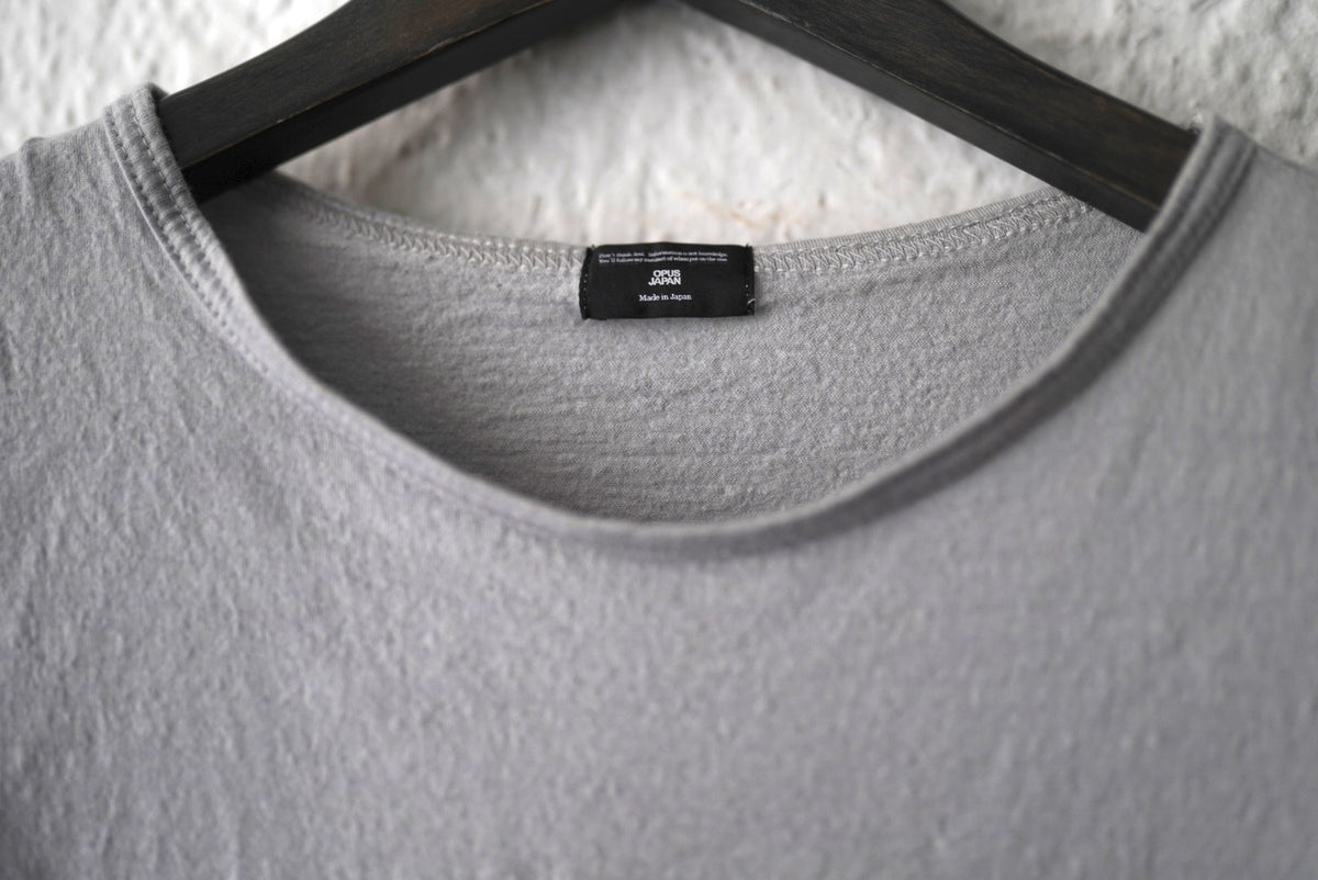 Super100's Wool ウールジャージーTシャツ グレー / OPUS JAPAN(オーパスジャパン)