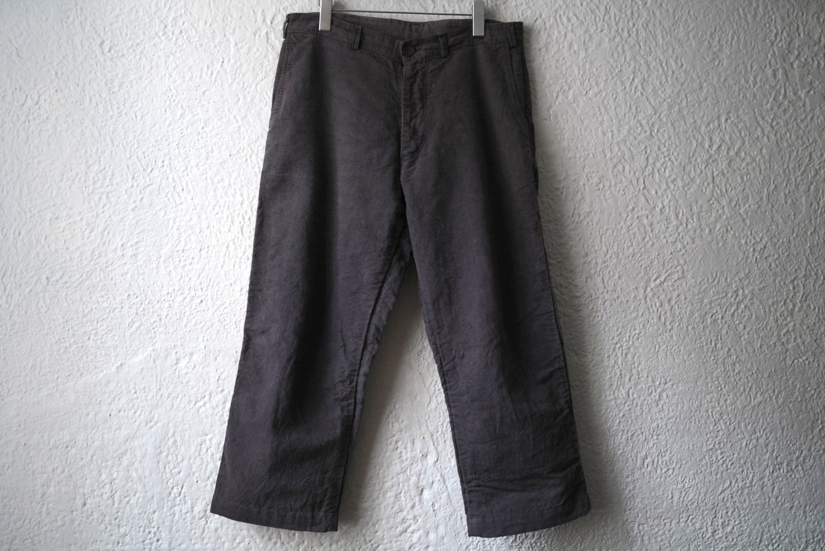22AW WORK PANTS 植物染ヴィンテージフレンチコットンリネントラウザーズパンツ / OLIVER CHURCH(オリバーチャーチ)