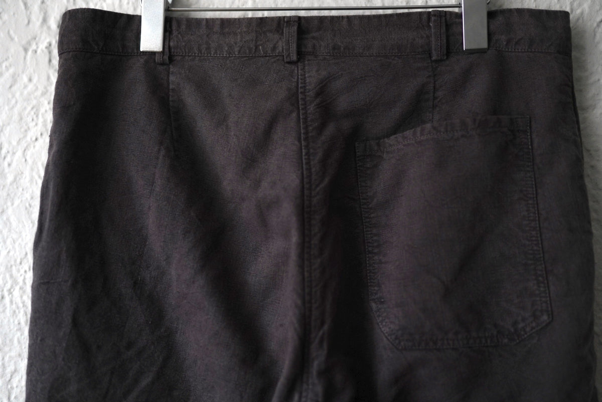 22AW WORK PANTS 植物染ヴィンテージフレンチコットンリネントラウザーズパンツ / OLIVER CHURCH(オリバーチャーチ)