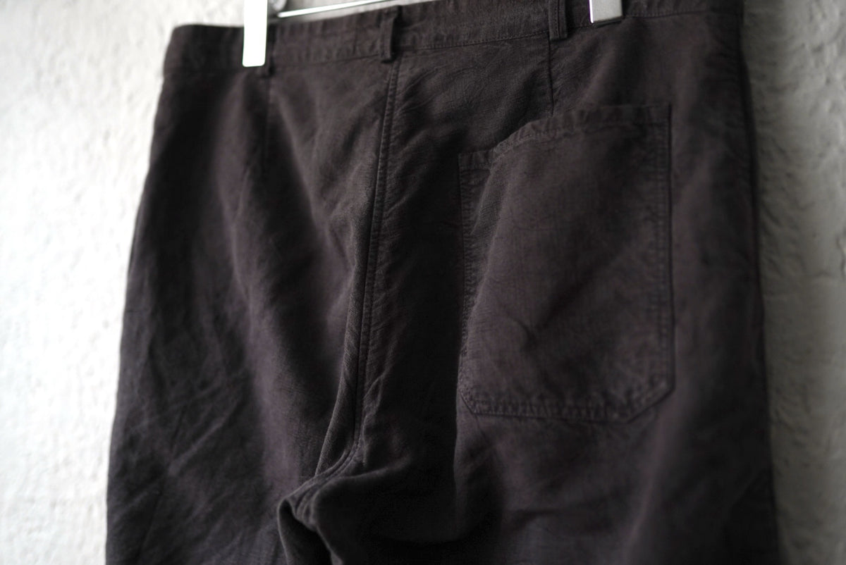 22AW WORK PANTS 植物染ヴィンテージフレンチコットンリネントラウザーズパンツ / OLIVER CHURCH(オリバーチャーチ)