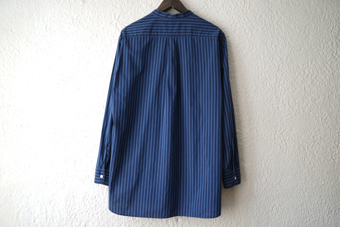 17SS MAO SHIRT II BLUE NAVY STRIPES ストライプマオカラーシャツ / Cristaseya(クリスタセヤ)