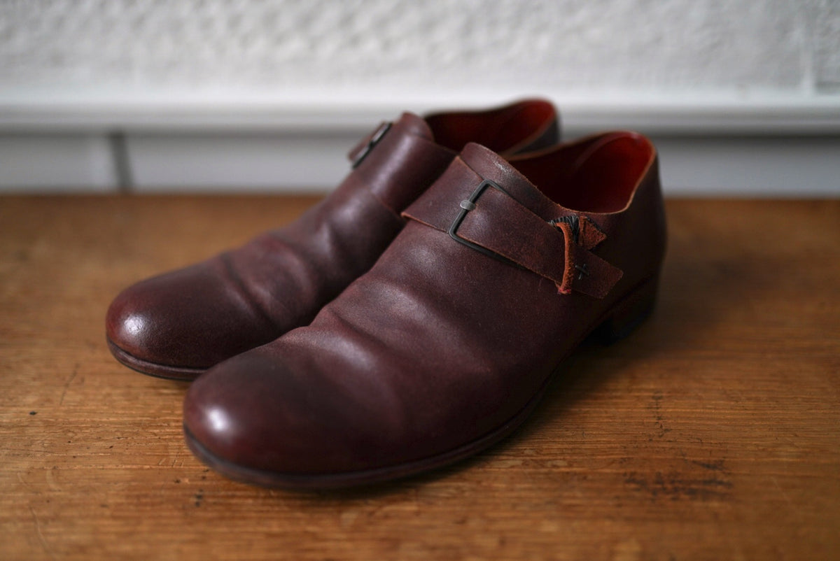 20AW Central Buckled Shoes セントラルバックルローカットレザーシューズ / m.a+(エムエークロス)