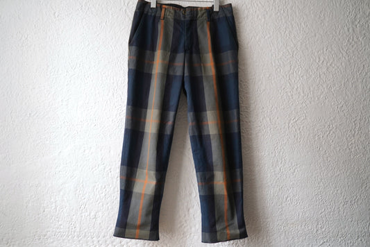 14AW オックスチェックテーパードトラウザーズパンツ / kolor(カラー)