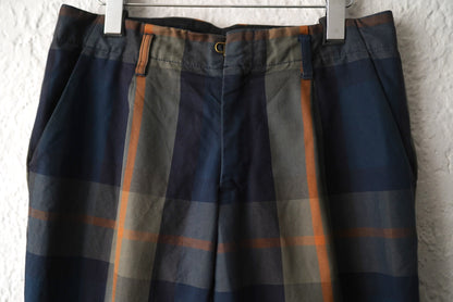 14AW オックスチェックテーパードトラウザーズパンツ / kolor(カラー)