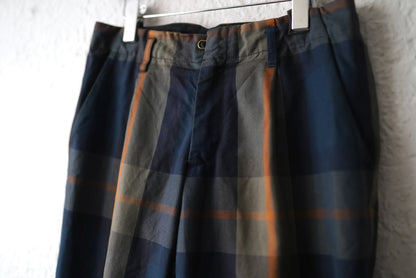 14AW オックスチェックテーパードトラウザーズパンツ / kolor(カラー)
