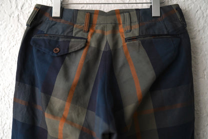 14AW オックスチェックテーパードトラウザーズパンツ / kolor(カラー)