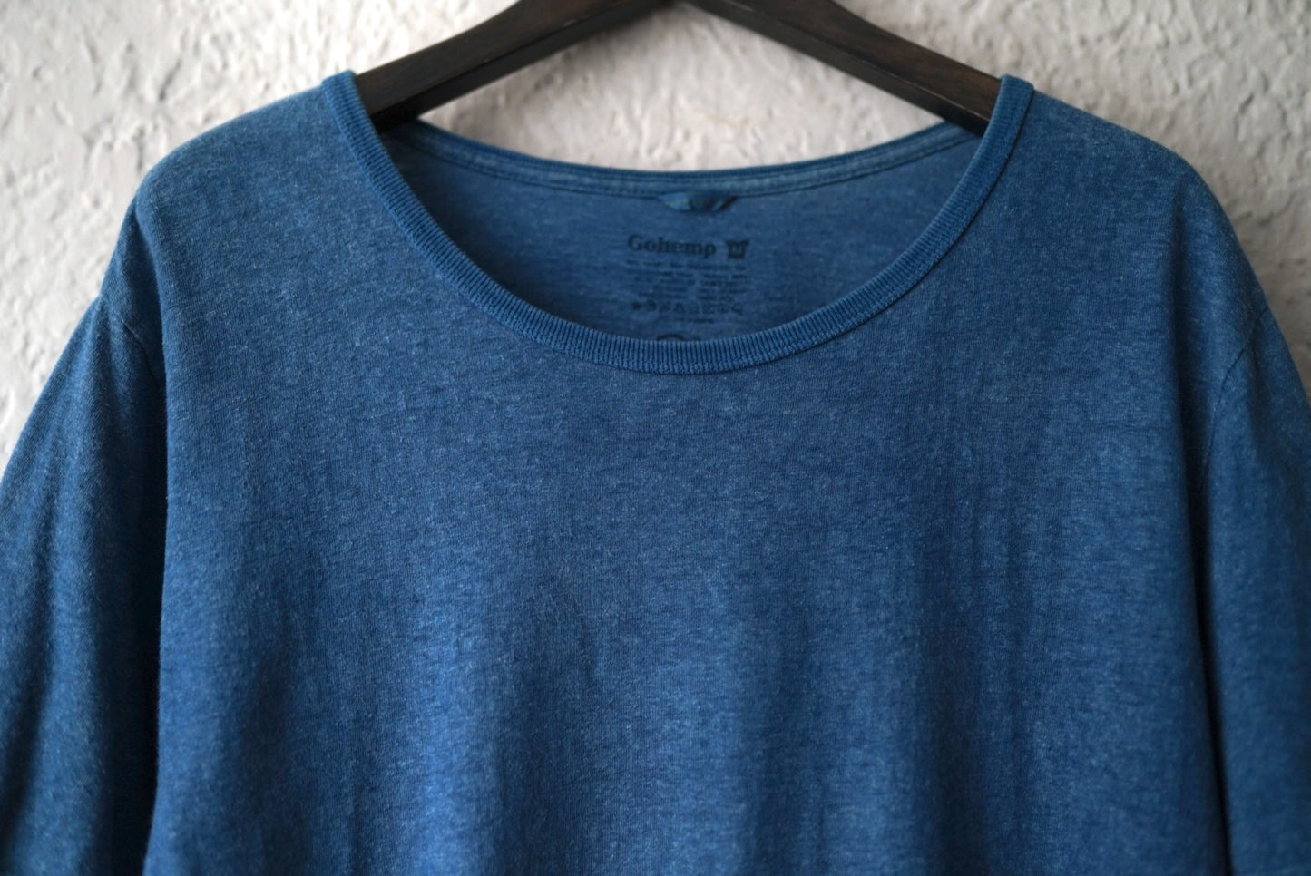 iBB 空海藍染ヘンプコットン半袖クルーネックTシャツ / Gohemp(ゴーヘンプ)
