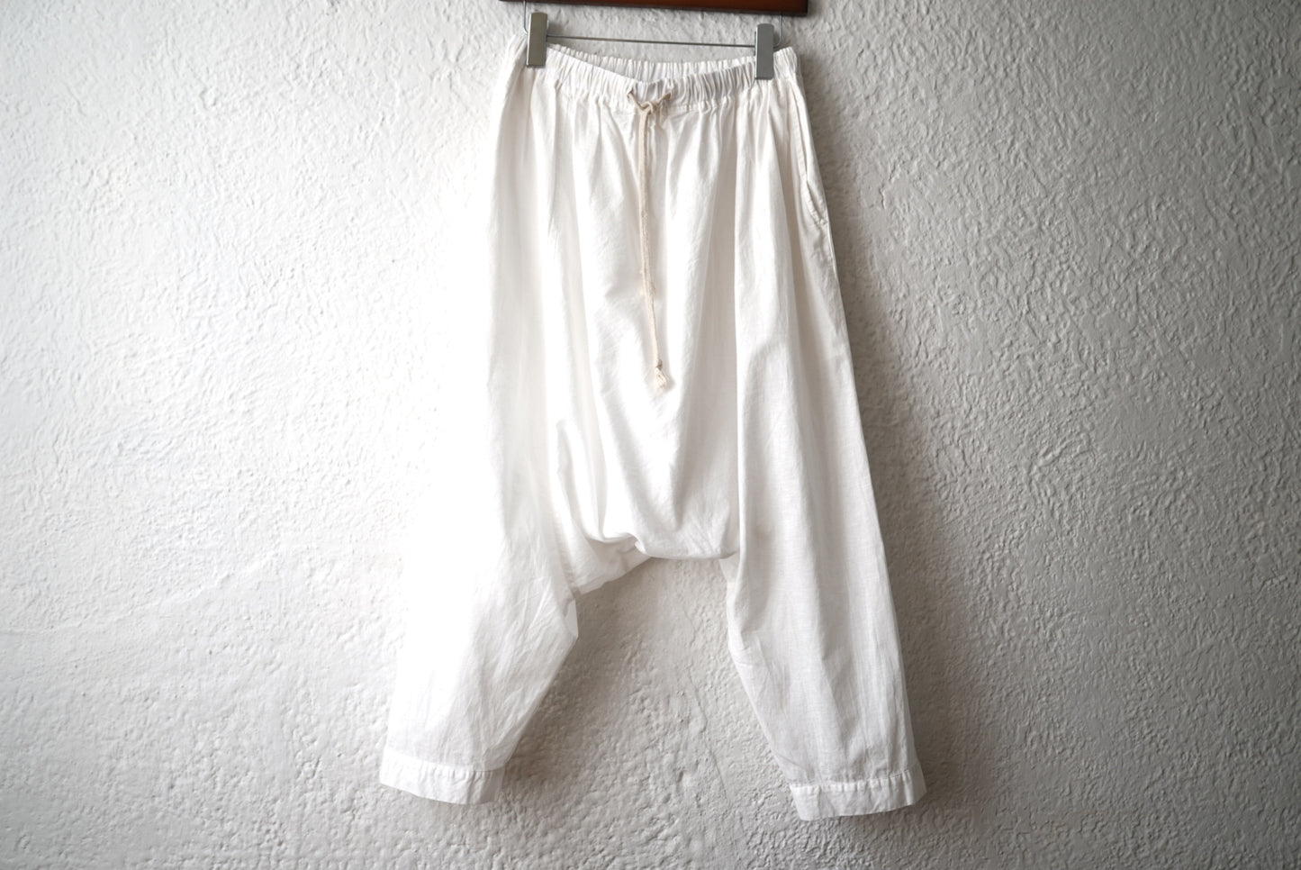 20SS コットンサルエルパンツ ホワイト / O PROJECT(オープロジェクト)