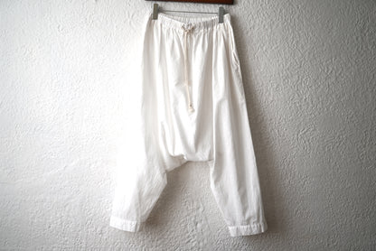 20SS コットンサルエルパンツ ホワイト / O PROJECT(オープロジェクト)