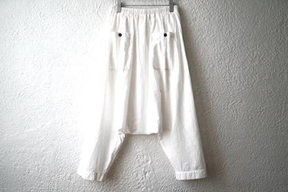 20SS コットンサルエルパンツ ホワイト / O PROJECT(オープロジェクト)