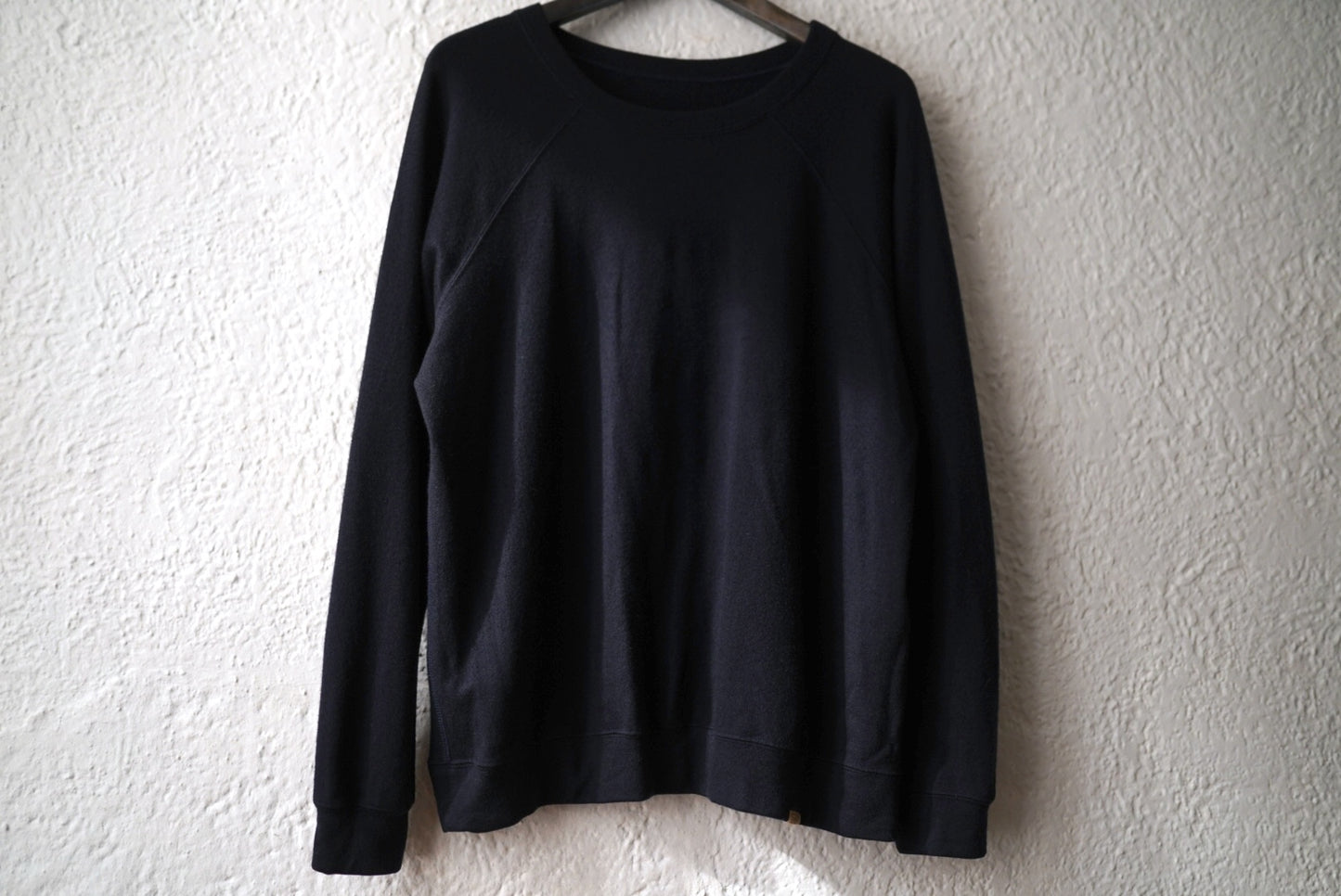 16AW Super140's Wool Washable Wool Sweat ウォッシャブルウールクルーネックスウェットトップス ネイビー / COLINA(コリーナ)