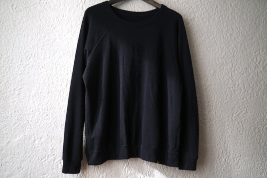 16AW Super140's Wool Washable Wool Sweat ウォッシャブルウールクルーネックスウェットトップス ネイビー / COLINA(コリーナ)