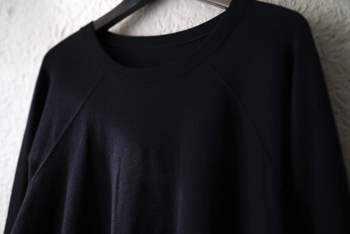 16AW Super140's Wool Washable Wool Sweat ウォッシャブルウールクルーネックスウェットトップス ネイビー / COLINA(コリーナ)