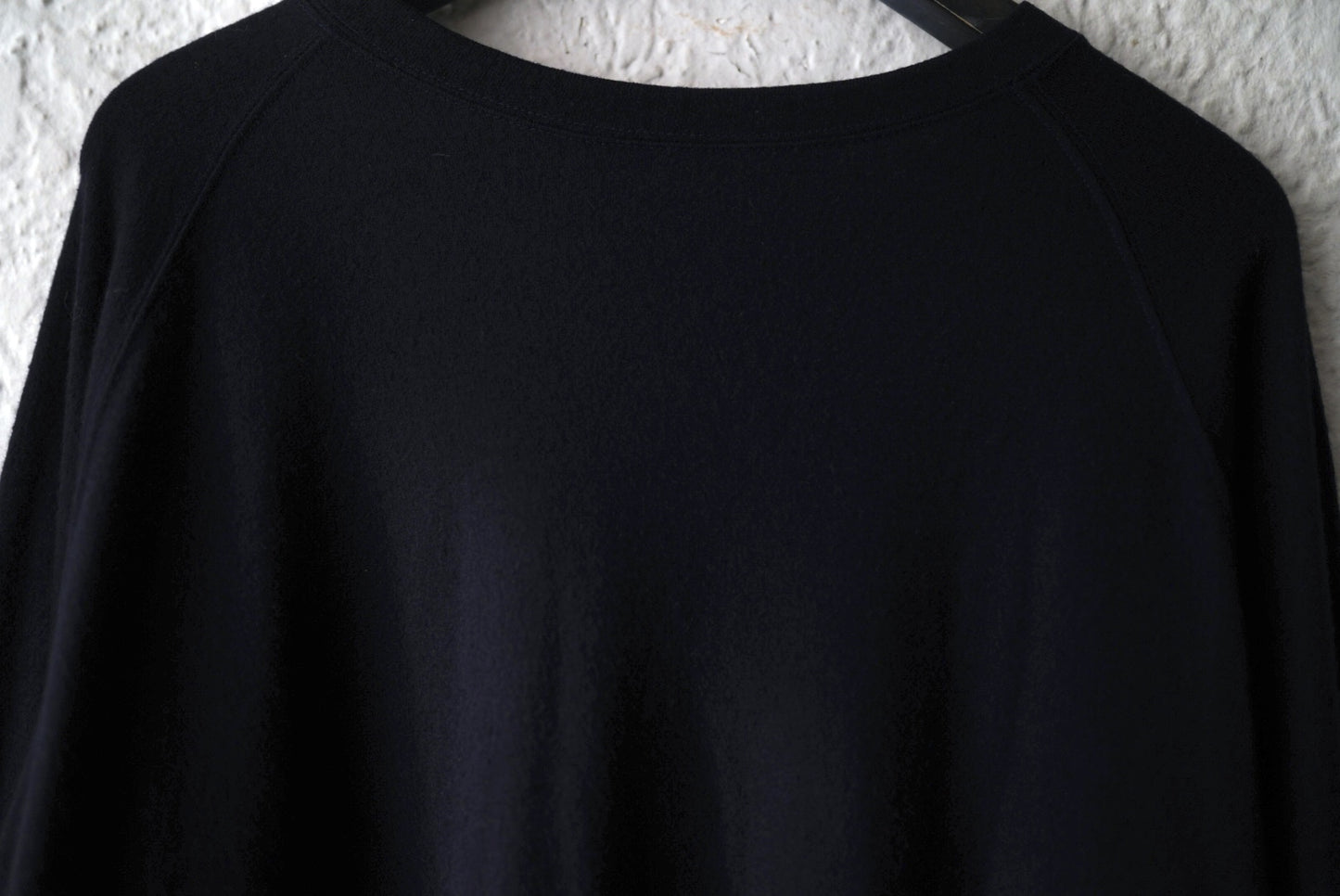 16AW Super140's Wool Washable Wool Sweat ウォッシャブルウールクルーネックスウェットトップス ネイビー / COLINA(コリーナ)
