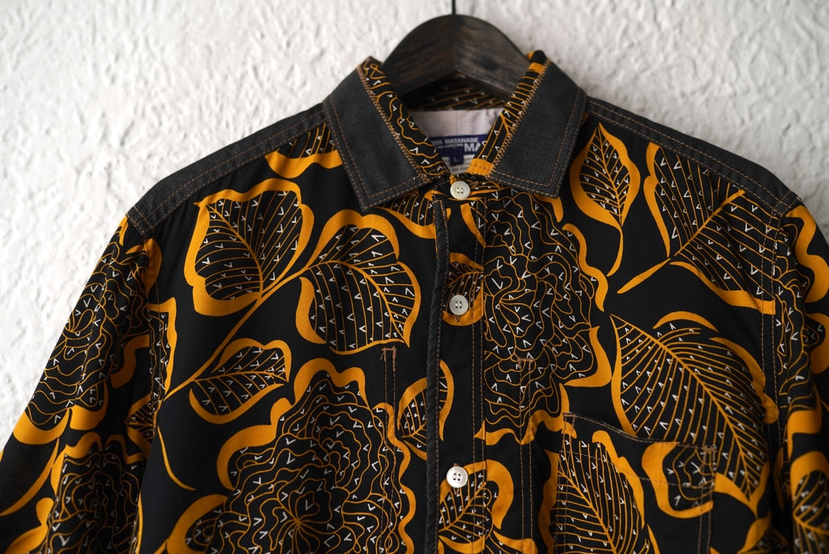 17SS 花柄半袖シャツ / JUNYAWATANABE MAN COMME des  GARCONS(ジュンヤワタナベマン コムデギャルソン)