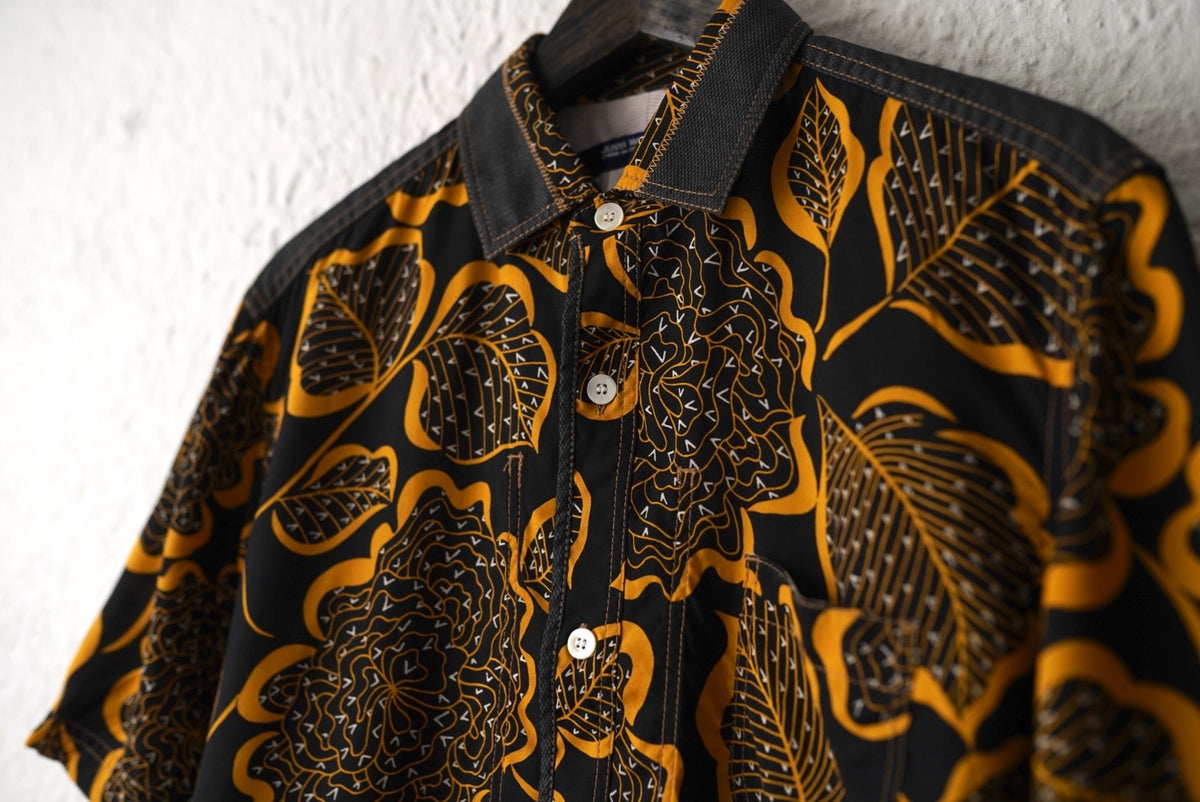17SS 花柄半袖シャツ / JUNYAWATANABE MAN COMME des  GARCONS(ジュンヤワタナベマン コムデギャルソン)