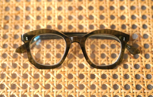 1950's ウェリントンアヴァンギャルドセルフレームアイウェア 眼鏡 グリーン / frame france(フレームフランス)