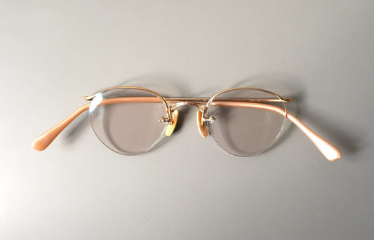 1950's 12KGF 金張りメタルフレームアイウェア 眼鏡 / frame france(フレームフランス)