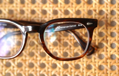 1960's TIMES セルフレームアイウェア 眼鏡 アンバー 48/24 / American Optical(アメリカンオプティカル)