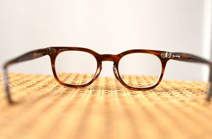 1960's TIMES セルフレームアイウェア 眼鏡 アンバー 48/24 / American Optical(アメリカンオプティカル)