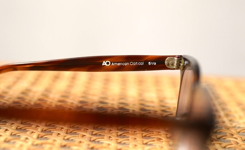 1960's TIMES セルフレームアイウェア 眼鏡 アンバー 48/24 / American Optical(アメリカンオプティカル)