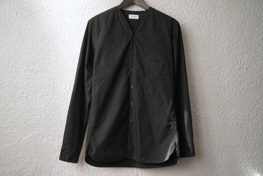 V-Neck Shirt Vネックコットンシャツ ブラック / LEMAIRE(ルメール)