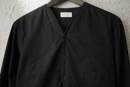 V-Neck Shirt Vネックコットンシャツ ブラック / LEMAIRE(ルメール)