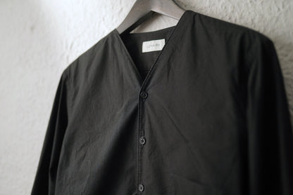 V-Neck Shirt Vネックコットンシャツ ブラック / LEMAIRE(ルメール)